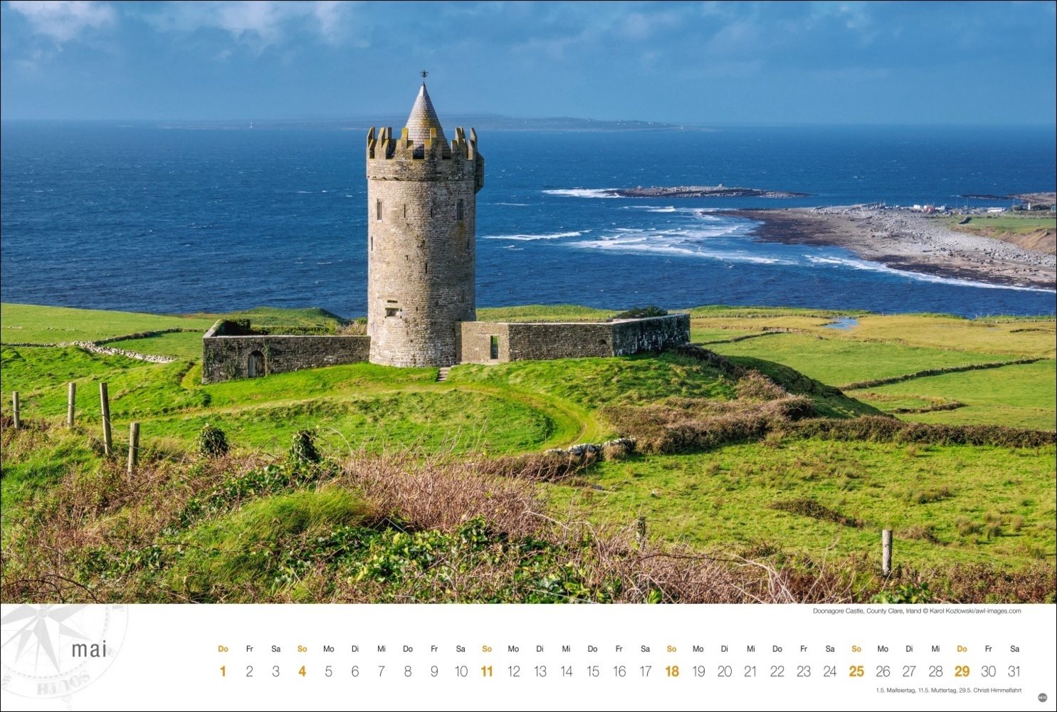 Bild: 9783756404889 | Irland Globetrotter Kalender 2025 - Von rauen Küsten und grünen Hügeln