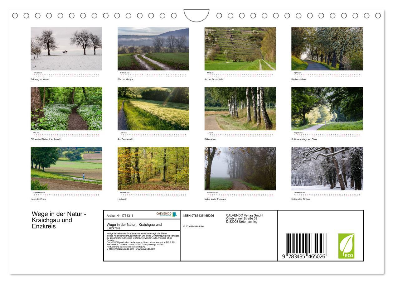 Bild: 9783435465026 | Wege in der Natur - Kraichgau und Enzkreis (Wandkalender 2025 DIN...