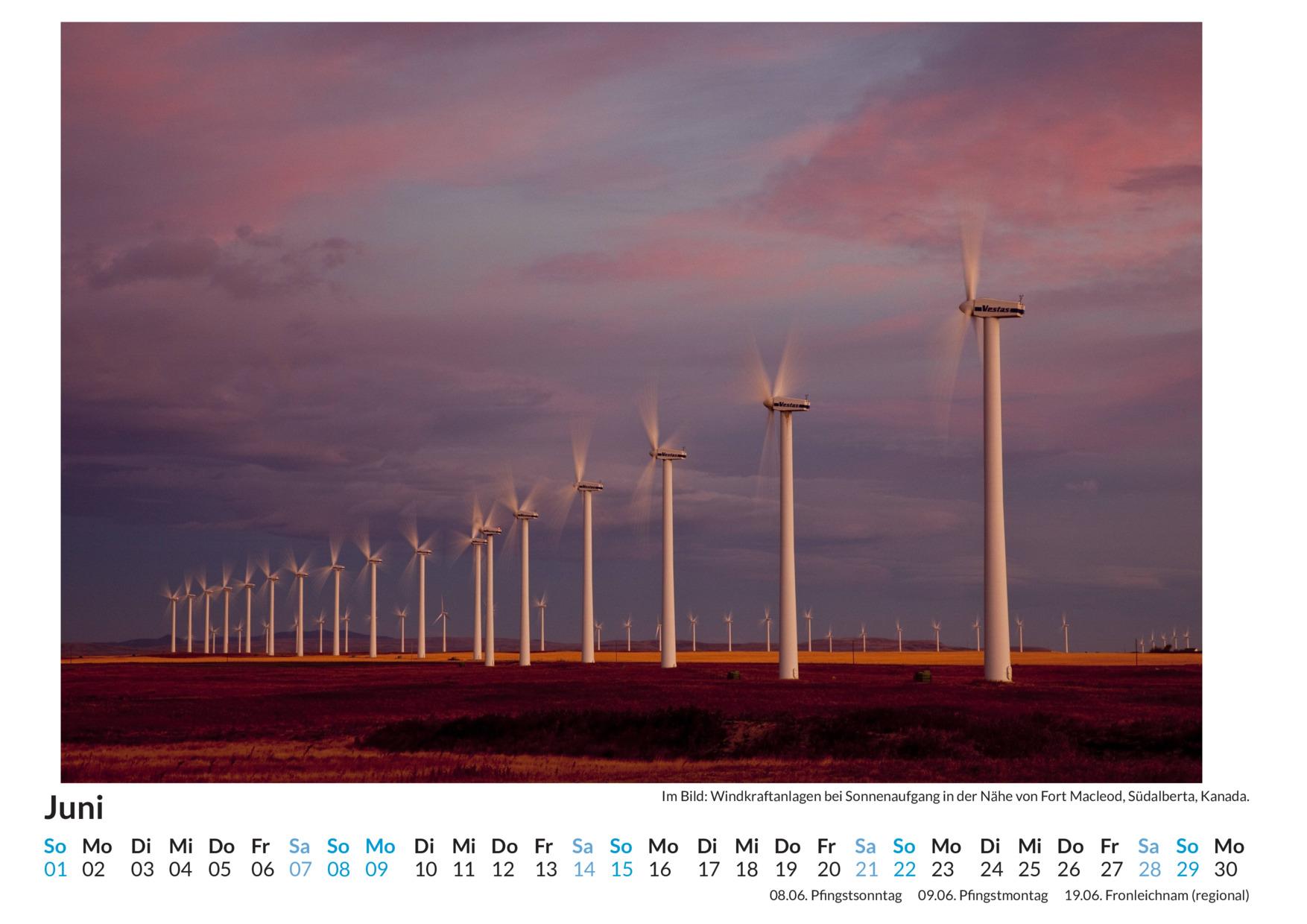 Bild: 9783759121530 | Windräder - (Wandkalender 2025, Kalender DIN A4 quer,...