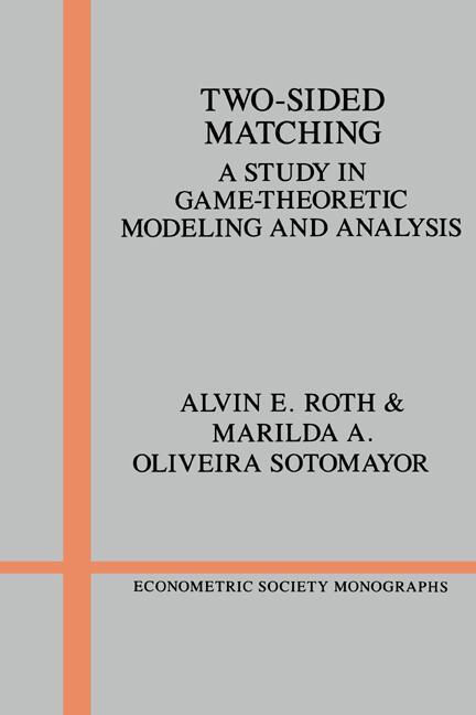 Cover: 9780521437882 | Two-Sided Matching | A Study in Game-Theoretic Modeling and Analysis