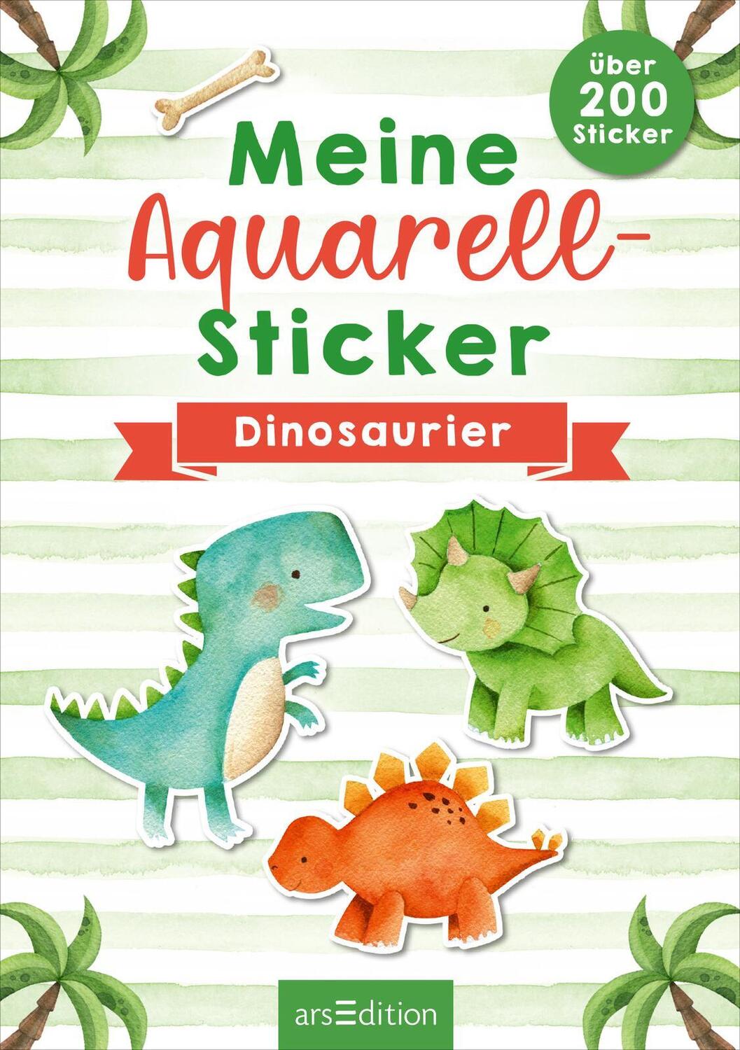 Bild: 4014489134398 | Meine Aquarell-Sticker - Dinosaurier | Über 200 Sticker | Stück | 2024