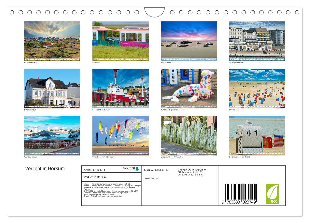 Bild: 9783383823749 | Verliebt in Borkum (Wandkalender 2025 DIN A4 quer), CALVENDO...