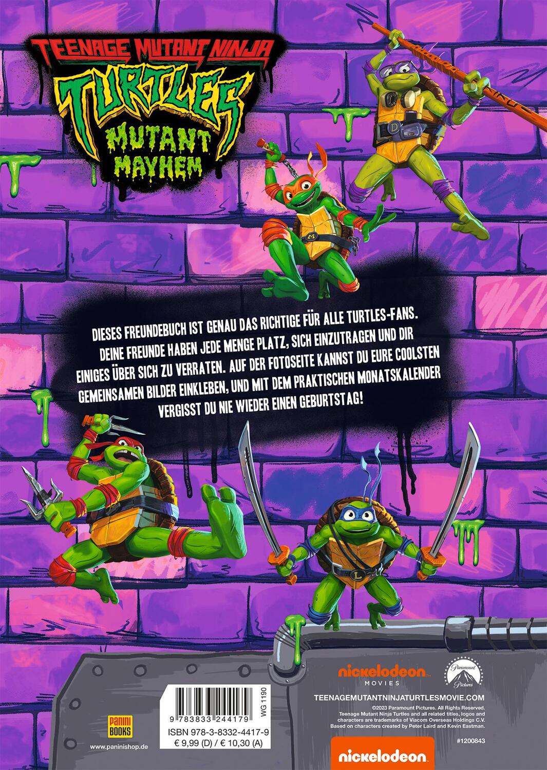 Rückseite: 9783833244179 | Teenage Mutant Ninja Turtles: Mutant Mayhem - Meine Freunde | Panini