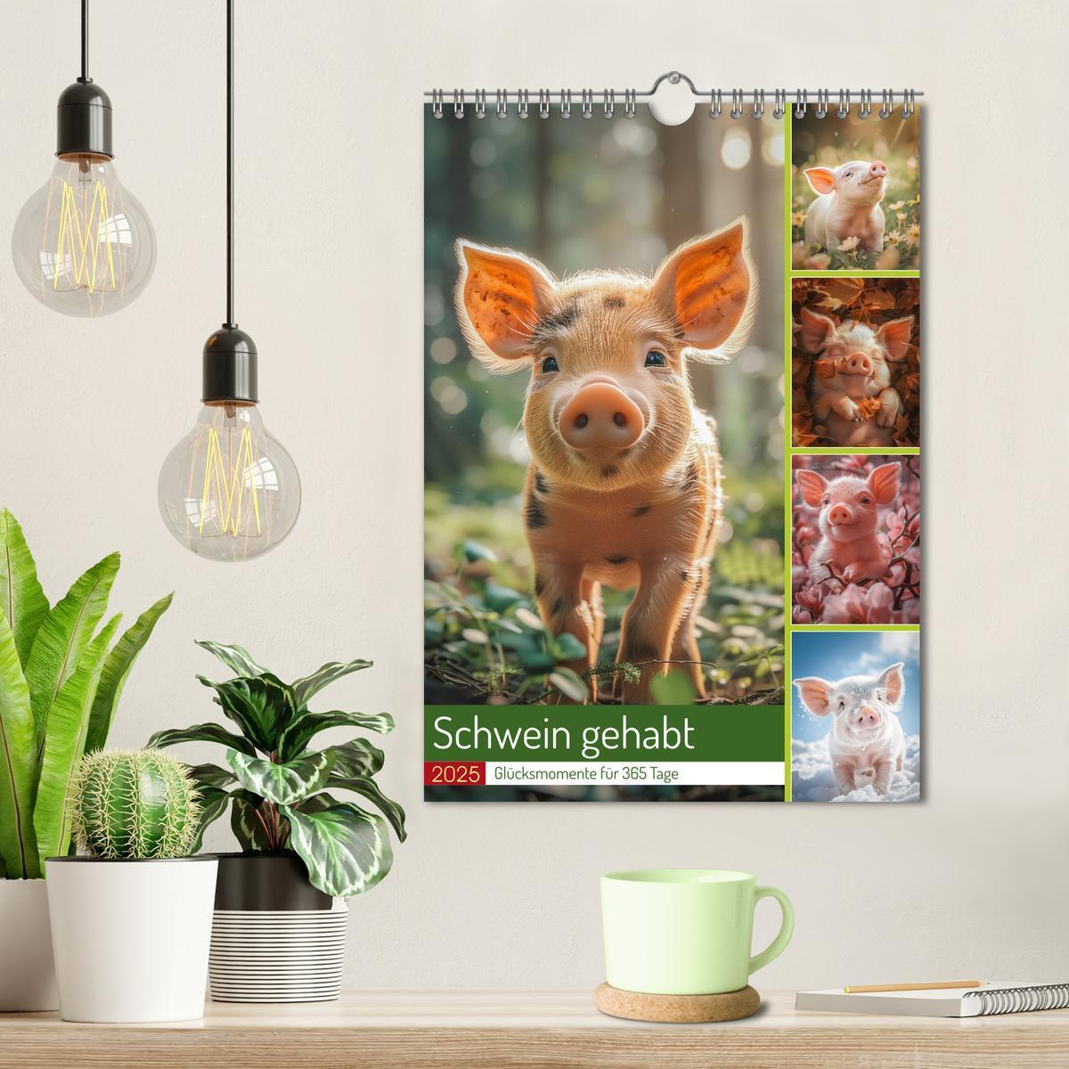 Bild: 9783457160459 | Schwein gehabt (Wandkalender 2025 DIN A4 hoch), CALVENDO...