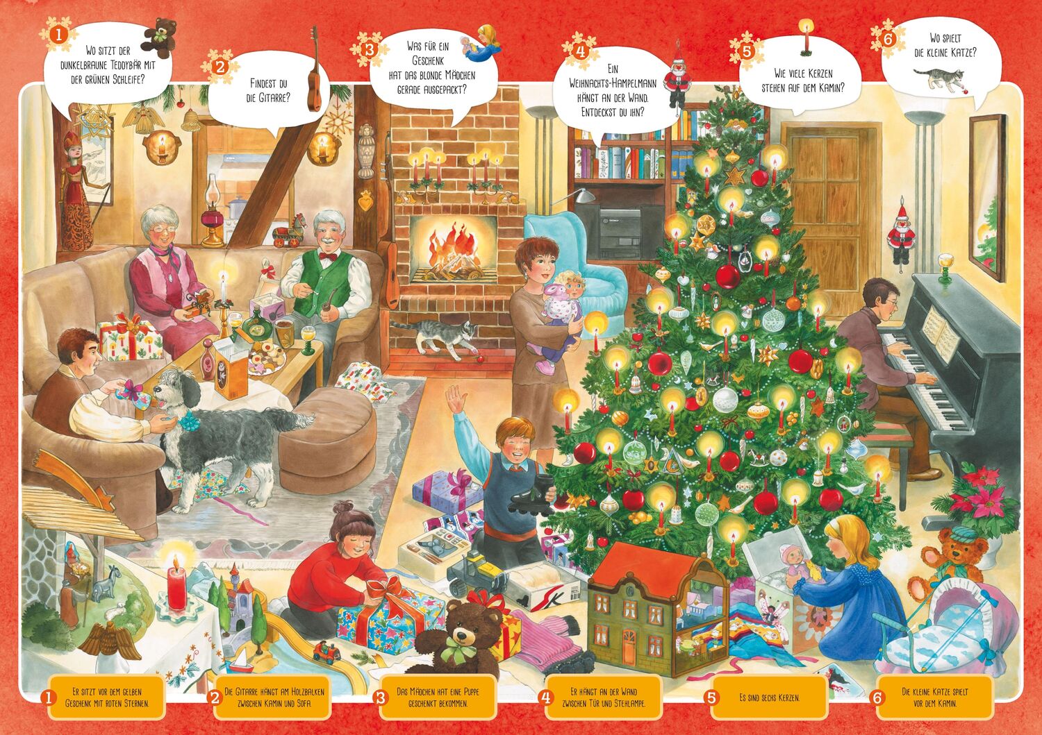 Bild: 9783849932657 | Weihnachtswimmelbuch | Mit Rätselspaß für Kinder ab 2 Jahren | Buch