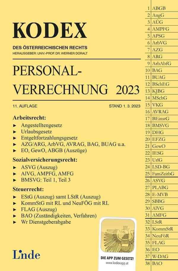 Cover: 9783707347890 | KODEX Personalverrechnung 2023 | Michael Seebacher | Taschenbuch