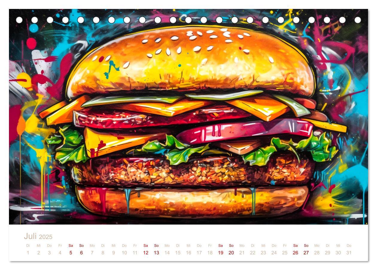 Bild: 9783435017478 | FAST FOOD STREET STYLE (Tischkalender 2025 DIN A5 quer), CALVENDO...