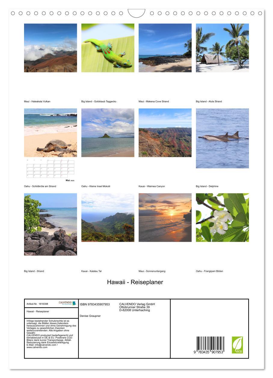 Bild: 9783435907953 | Hawaii - Reiseplaner (Wandkalender 2025 DIN A3 hoch), CALVENDO...