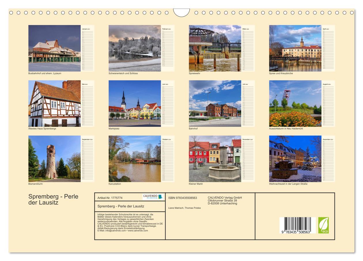 Bild: 9783435508563 | Spremberg - Perle der Lausitz (Wandkalender 2025 DIN A3 quer),...