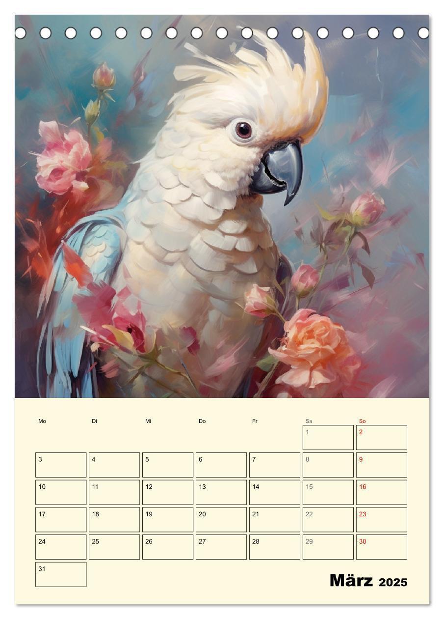 Bild: 9783435869374 | Bunte Vögel. Bezaubernde Papageien-Aquarelle (Tischkalender 2025...