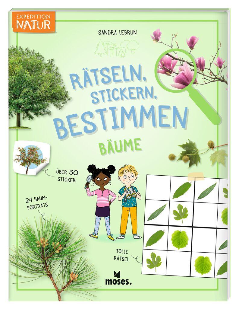 Cover: 9783964553157 | Expedition Natur Rätseln, Stickern, Bestimmen - Bäume | Sandra Lebrun