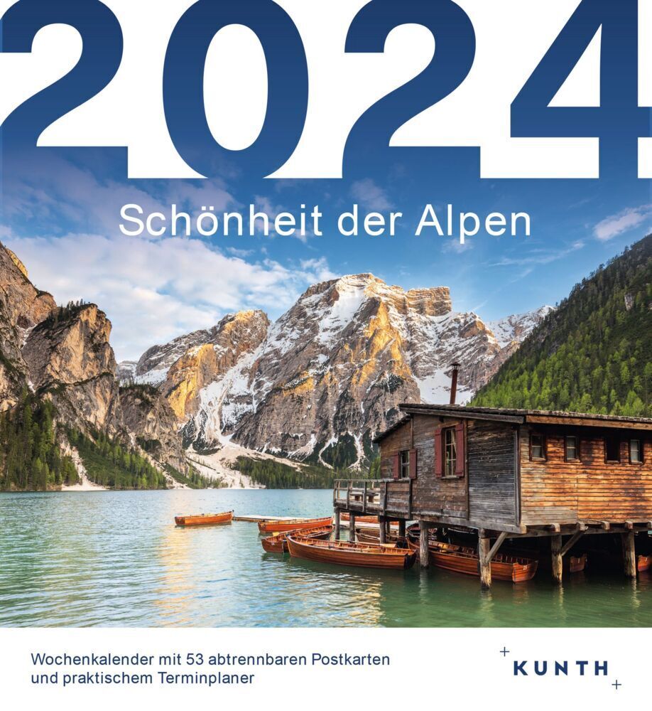 Cover: 9783965913059 | Schönheit der Alpen - KUNTH Postkartenkalender 2024 | Kalender | 53 S.