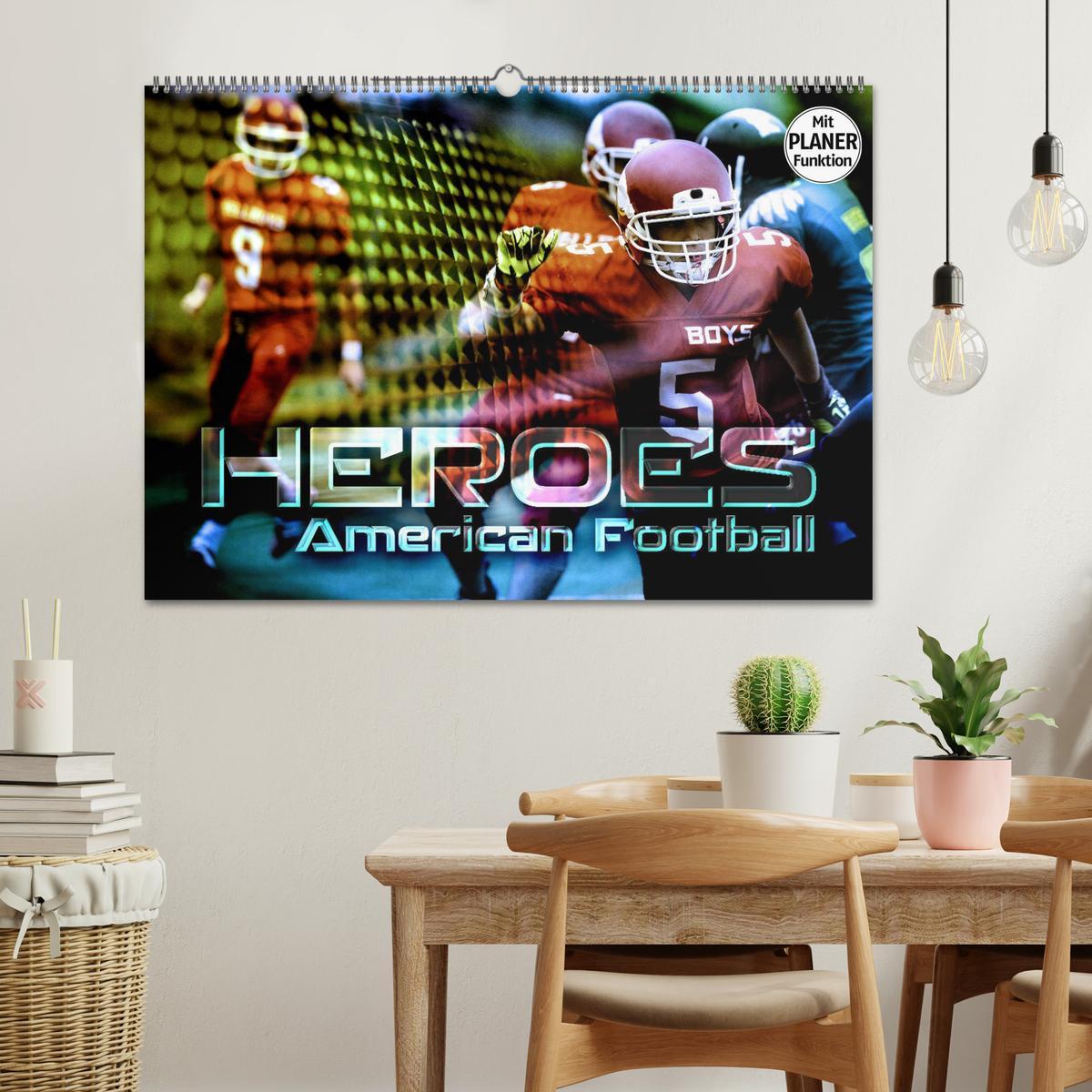 Bild: 9783435416363 | HEROES - American Football (Wandkalender 2025 DIN A2 quer),...