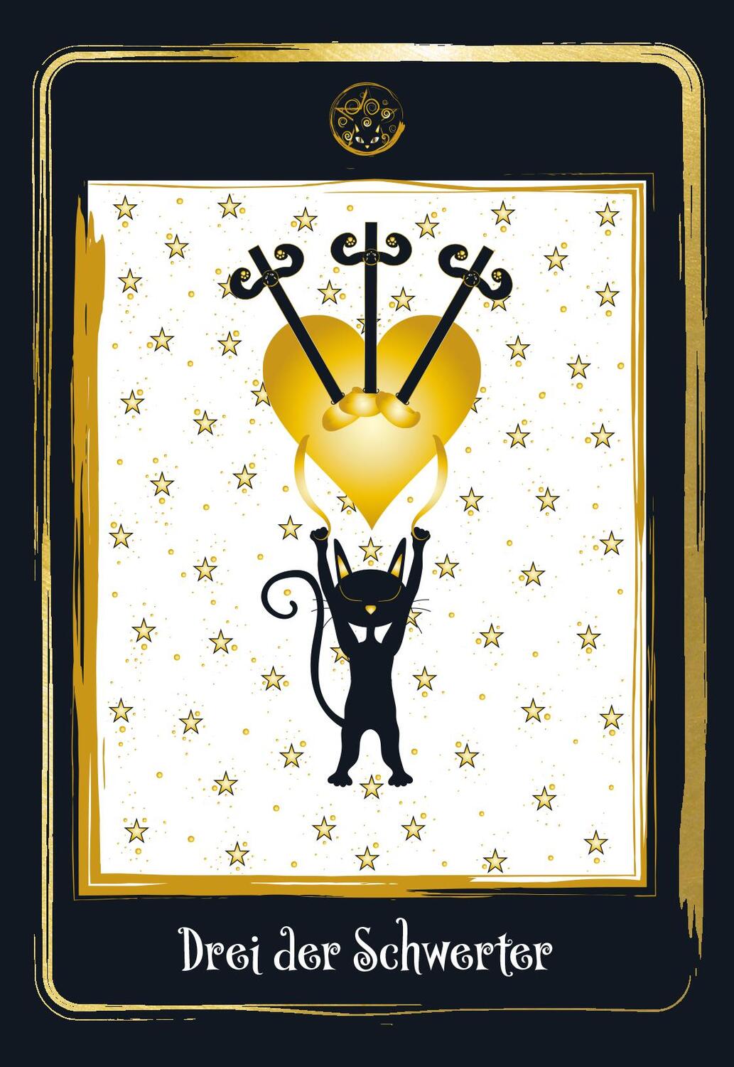 Bild: 9783868265675 | Golden Black Cat Tarot - Hochwertige Stülpdeckelschachtel mit...