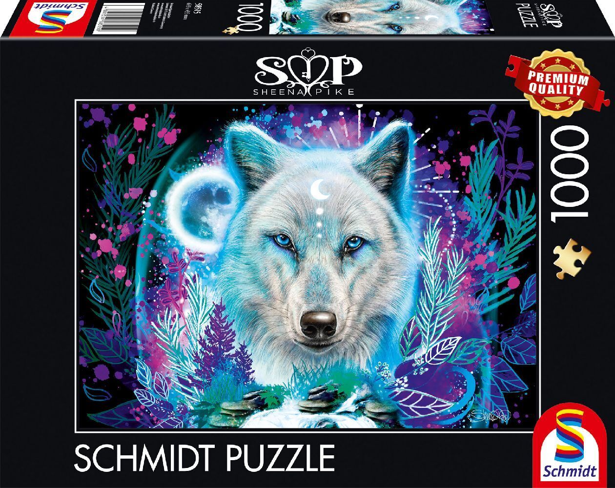 Cover: 4001504585150 | Neon Arktis-Wolf | Puzzle Sheena Pike 1.000 Teile | Spiel | Schachtel