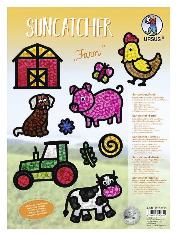 Cover: 4008525241829 | URSUS Kinder-Bastelsets Suncatcher Farm | URSUS | 2120-00-99 | Deutsch