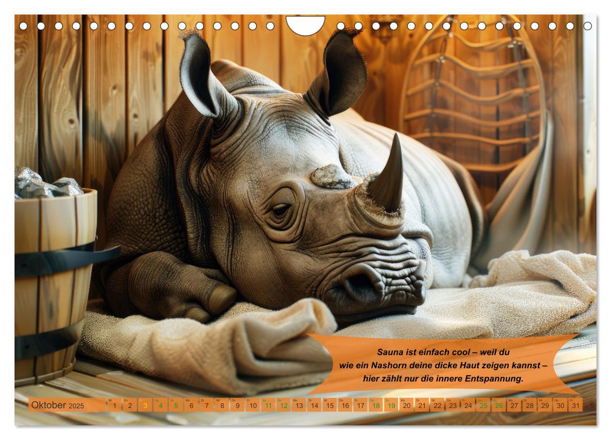 Bild: 9783457168141 | Tierisch lustige Saunafreunde (Wandkalender 2025 DIN A4 quer),...