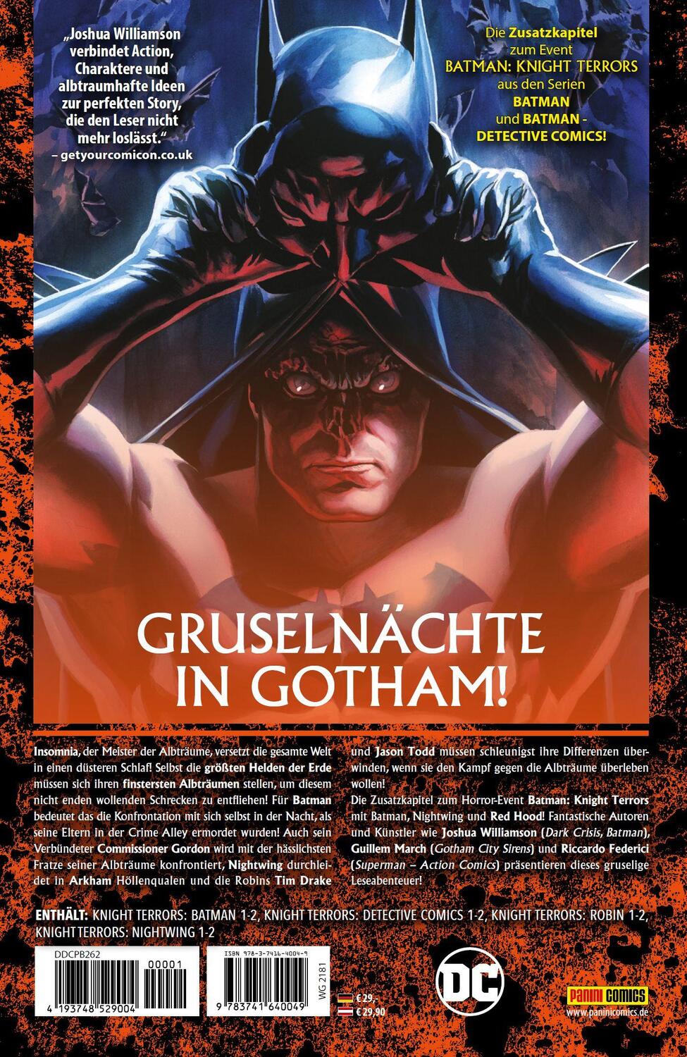 Rückseite: 9783741640049 | Batman: Knight Terrors - Albträume in Gotham | Williamson (u. a.)