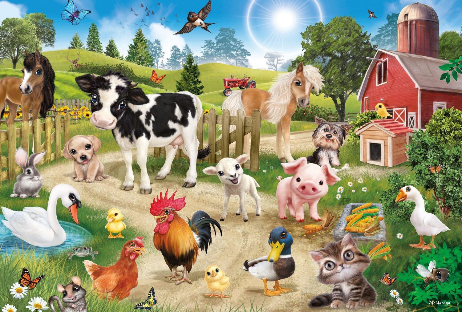 Bild: 4001504563691 | Animal Club, Bauernhoftiere. Puzzle 60 Teile | Spiel | Deutsch | 2020