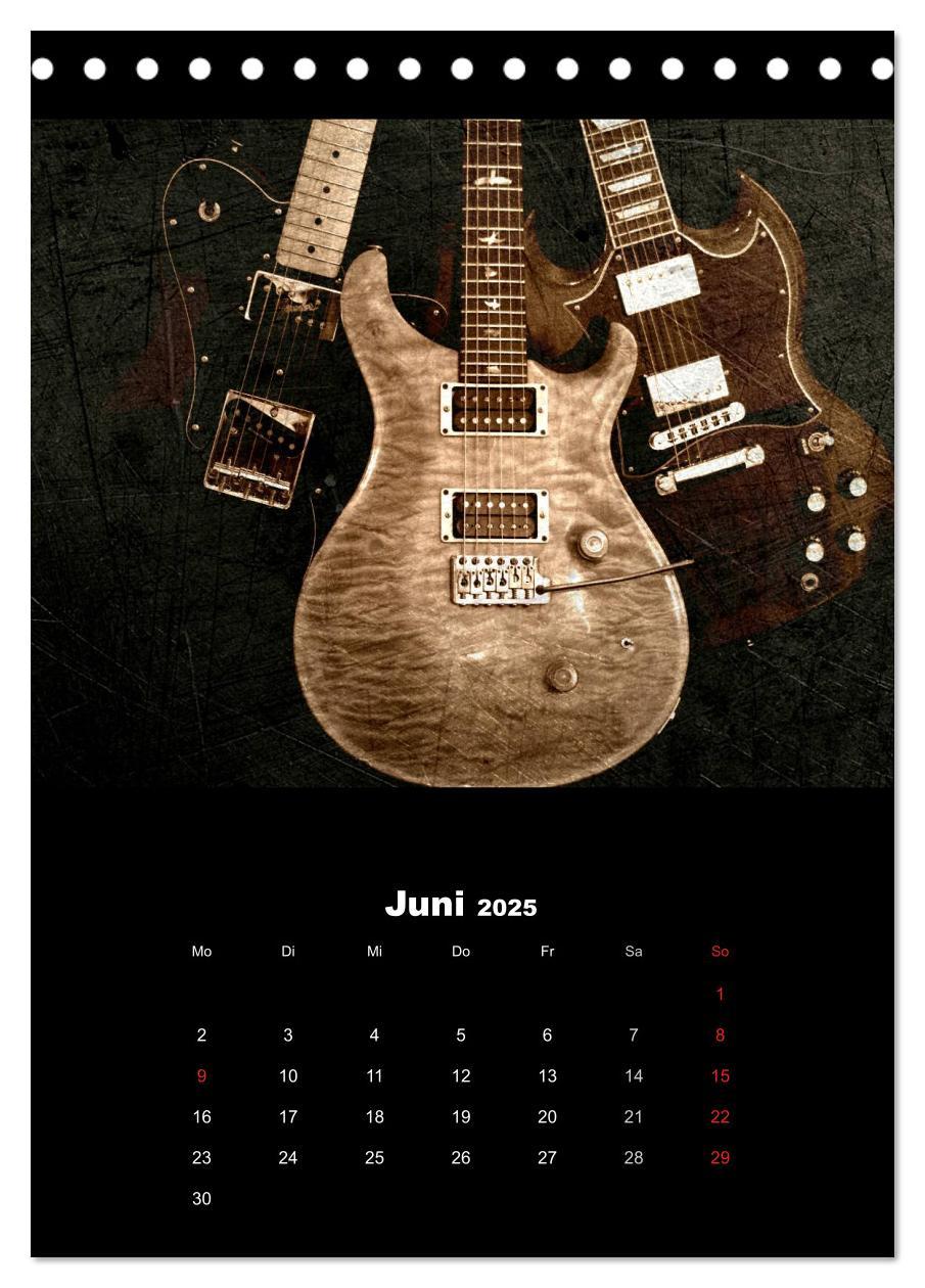 Bild: 9783457015186 | Vintage Gitarren (Tischkalender 2025 DIN A5 hoch), CALVENDO...