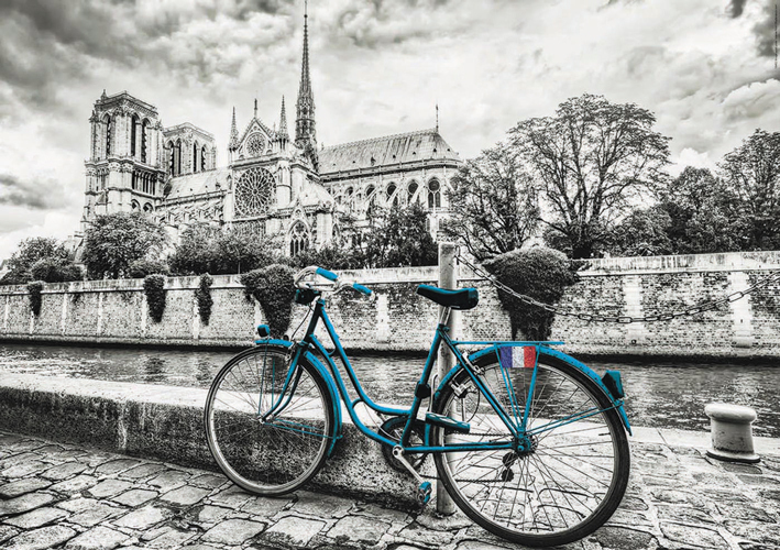 Bild: 8412668184824 | Fahrrad vor Notre Dame 500 Teile Puzzle | inkl. Leim | Spiel | 9218482