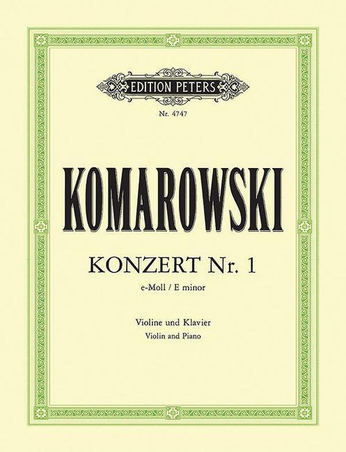 Cover: 9790014031527 | Violin Concerto No. 1 in E Minor (Edition for Violin and Piano): Sheet