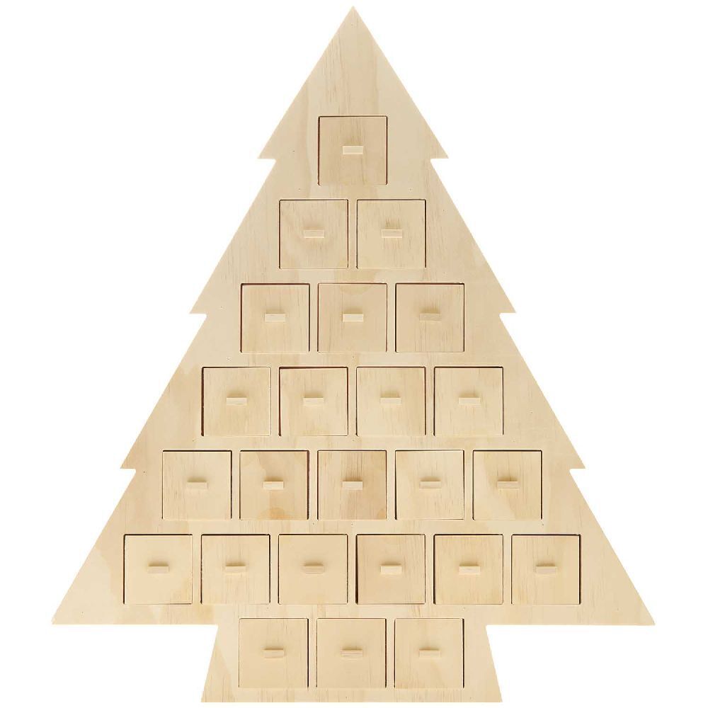 Cover: 4065166037198 | Adventskalender "Tanne" aus Holz mit 24 Schubladen, FSC 100%