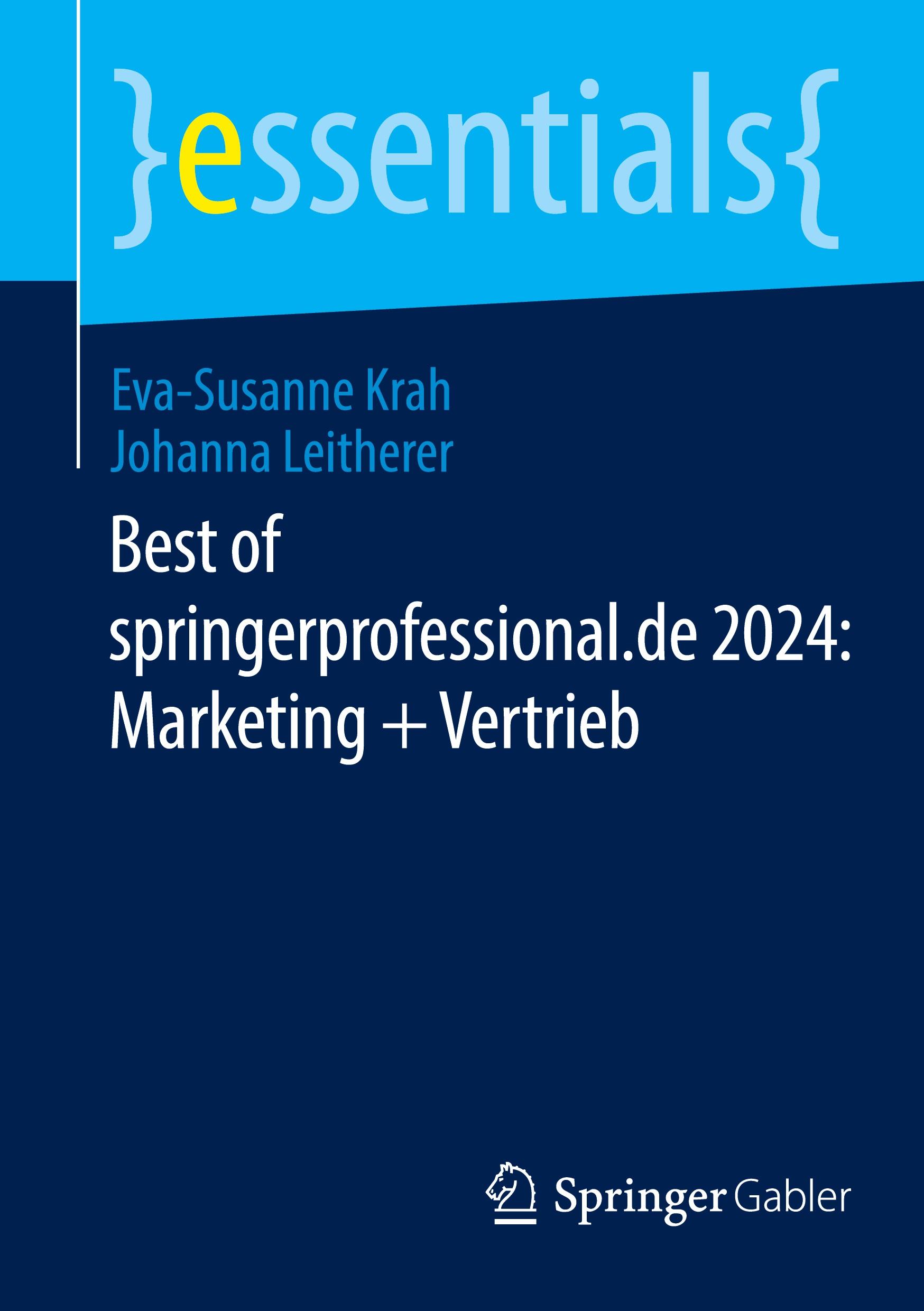 Cover: 9783658461836 | Best of springerprofessional.de 2024: Marketing + Vertrieb | Buch | xi