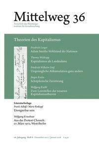 Cover: 9783868547443 | Mittelweg 36. Zeitschrift des Hamburger Instituts für Sozialforschung