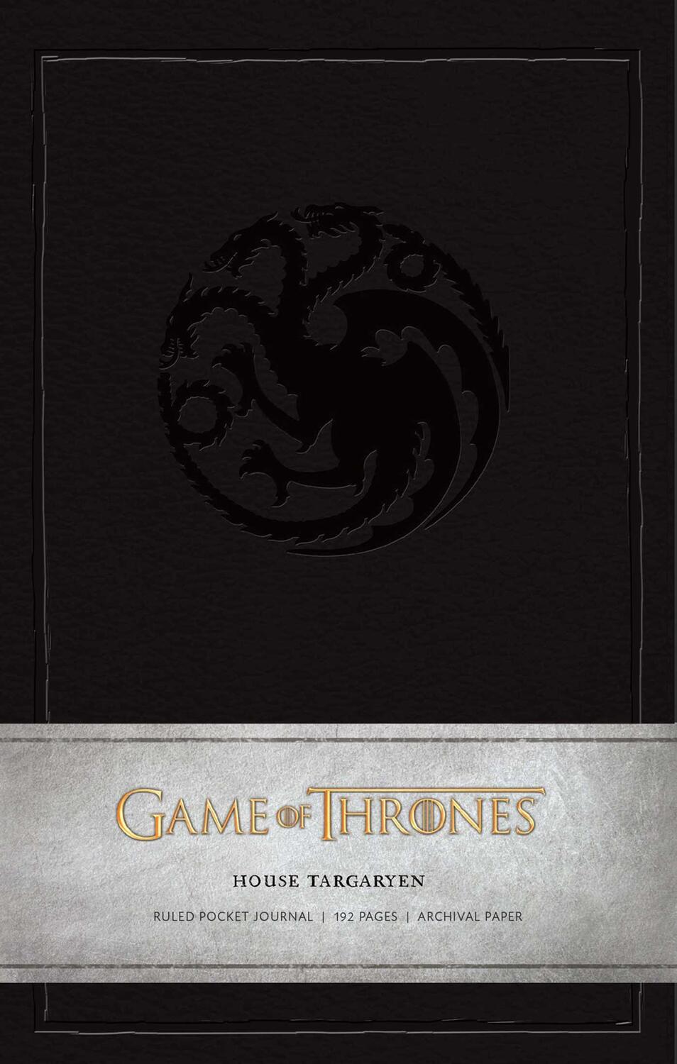 Cover: 9781683830399 | Game of Thrones: House Targaryen Ruled Pocket Journal | Editions