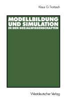 Cover: 9783531121505 | Modellbildung und Simulation in den Sozialwissenschaften | Troitzsch