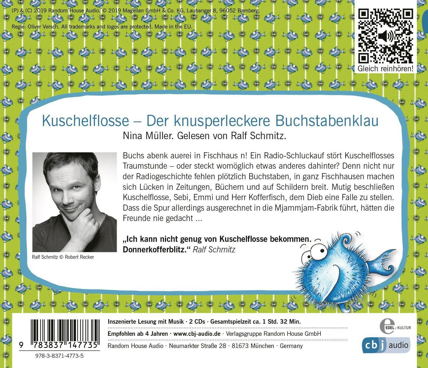 Bild: 9783837147735 | Kuschelflosse - Der knusperleckere Buchstabenklau | Nina Müller | CD