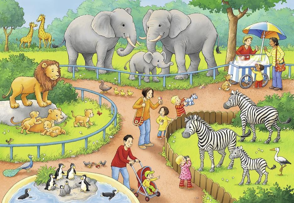 Bild: 4005556078134 | Ein Tag im Zoo. Kinderpuzzle 2 x 24 Teile | Spiel | Deutsch | 2017
