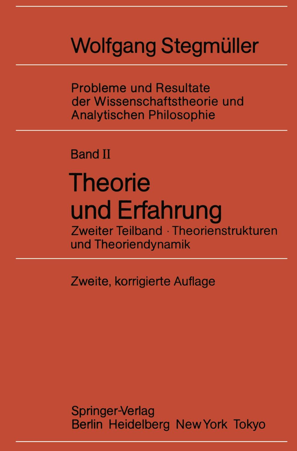Cover: 9783540157052 | Theorie und Erfahrung. Tl.2 | Theorienstrukturen und Theoriendynamik