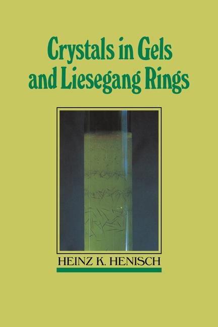 Cover: 9780521018180 | Crystals in Gels and Liesegang Rings | Heinz K. Henisch (u. a.) | Buch