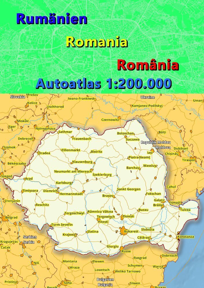 Cover: 9783347800731 | Rumänien Autoatlas, Straßenatlas 2023/2024 1:200.000 (România) | Baciu