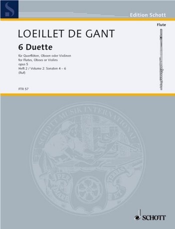 Cover: 9790001093668 | 6 Duette Opus 5 Heft 2 | Nos. 4-6 | Jean-Baptiste Loeillet | Buch