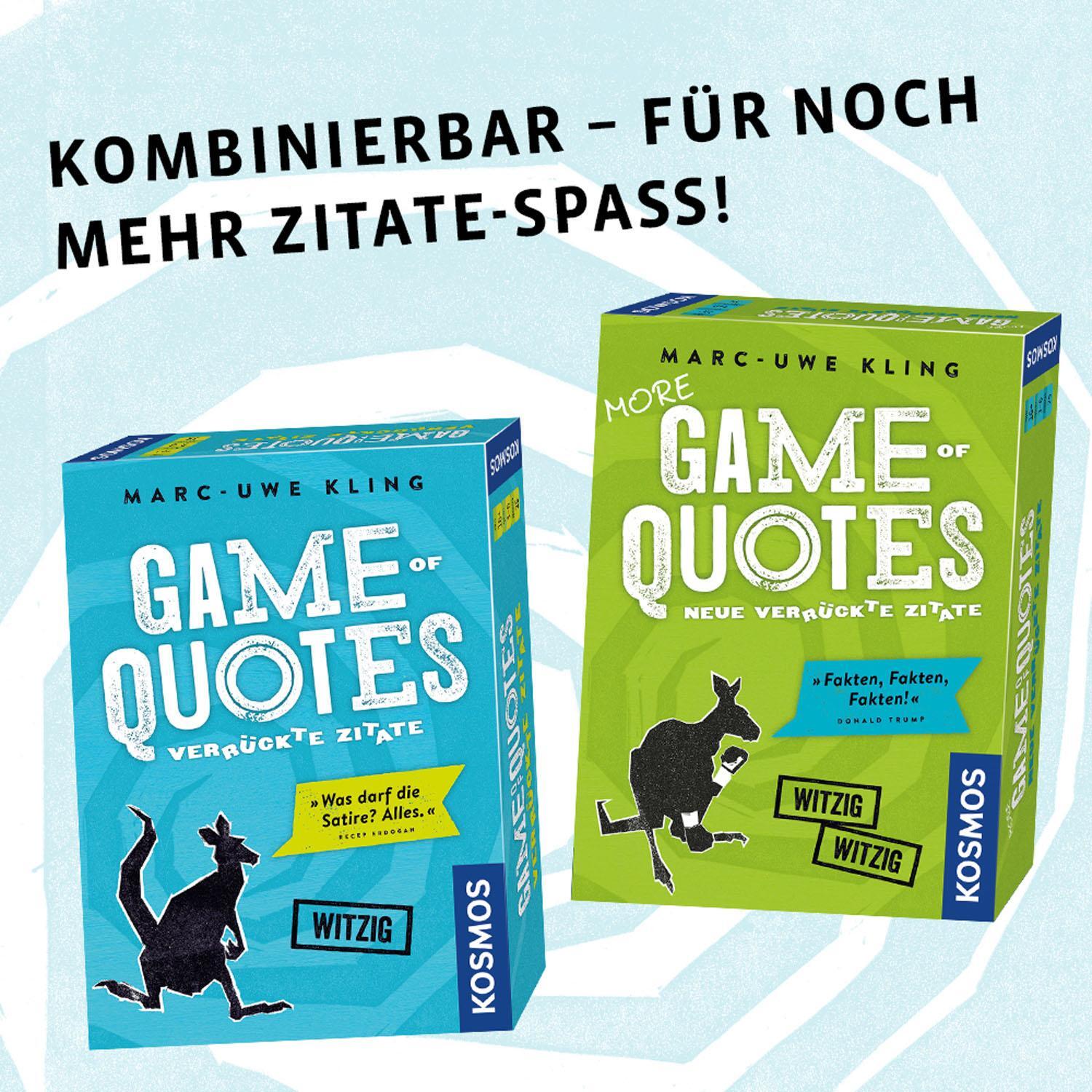 Bild: 4002051693145 | More Game of Quotes | 3 - 6 Spieler | Spiel | Deutsch | 2019 | Kosmos