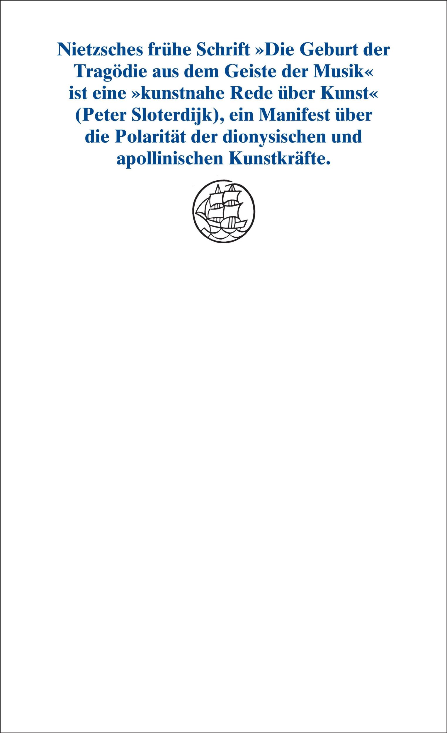 Rückseite: 9783458343790 | Die Geburt der Tragödie aus dem Geiste der Musik | Friedrich Nietzsche