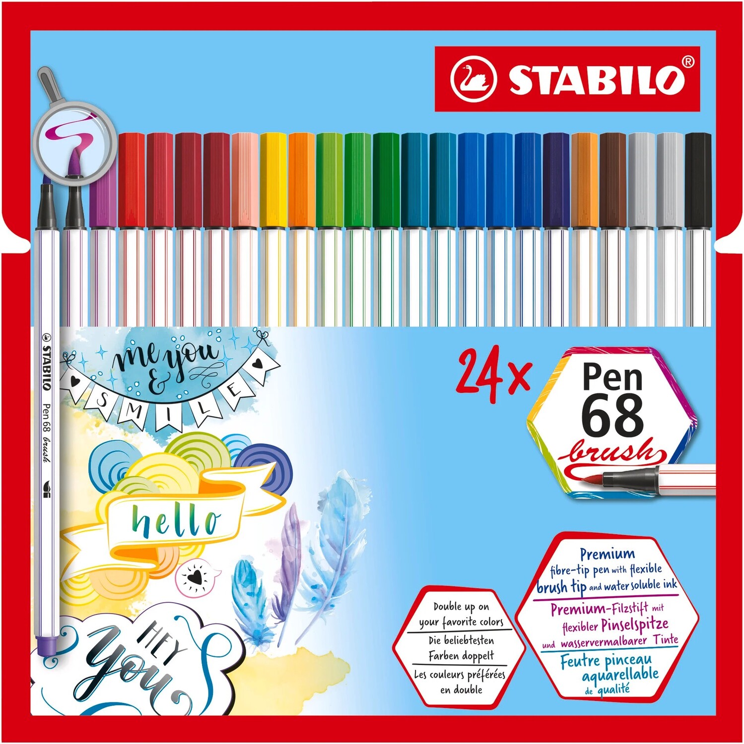 Cover: 4006381561068 | STABILO Filzstifte Pen 68 brush 24er Set | EO568/24-211 | 2020