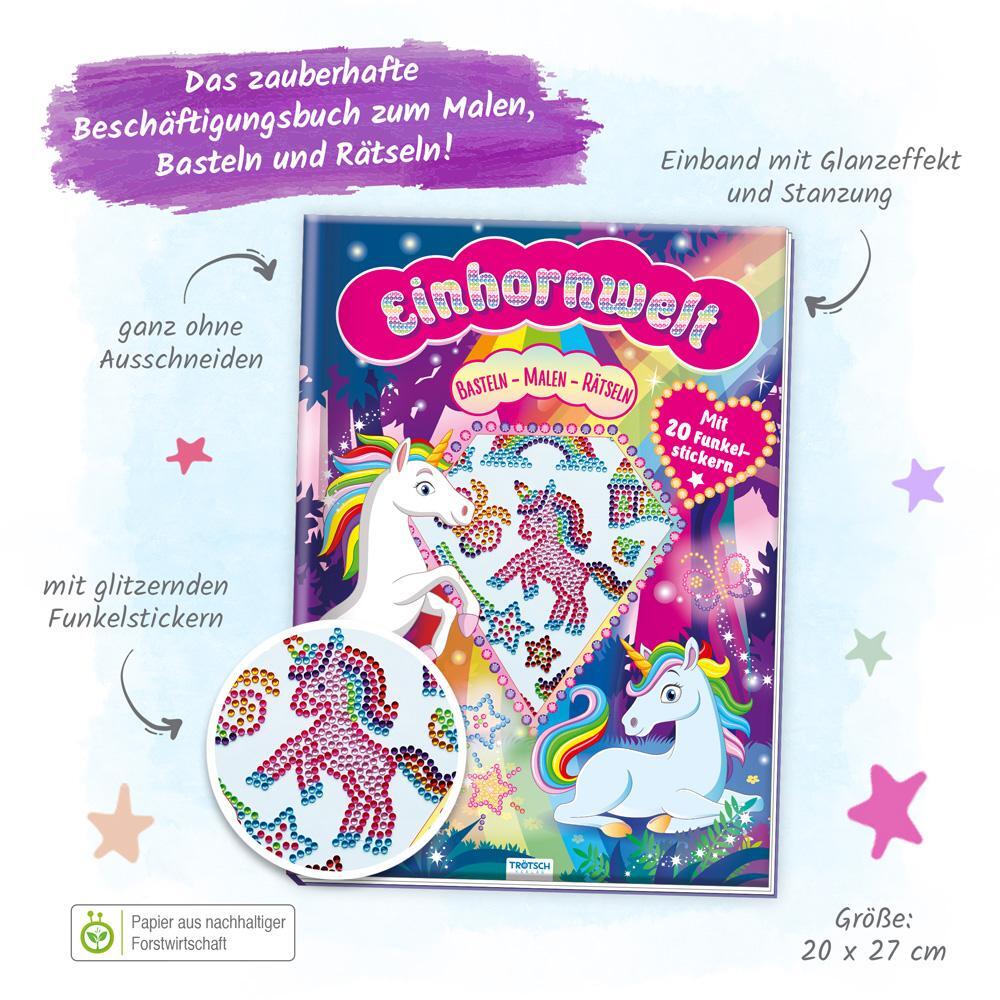 Bild: 9783988021038 | Trötsch Beschäftigungsbuch Malbuch Bastelbuch Einhornwelt | Verlag