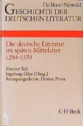 Cover: 9783406007132 | Geschichte der deutschen Literatur Bd. 3/2: Reimpaargedichte,...