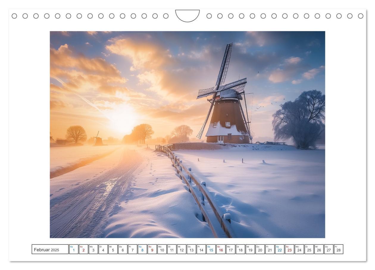 Bild: 9783383801563 | Im Reich der Windmühlen (Wandkalender 2025 DIN A4 quer), CALVENDO...