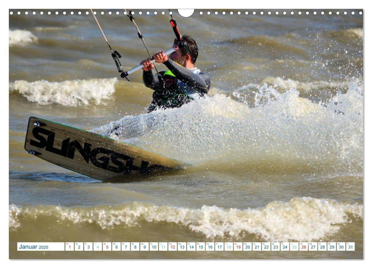 Bild: 9783435477449 | Kitesurfen - Wind und Wellen (Wandkalender 2025 DIN A3 quer),...