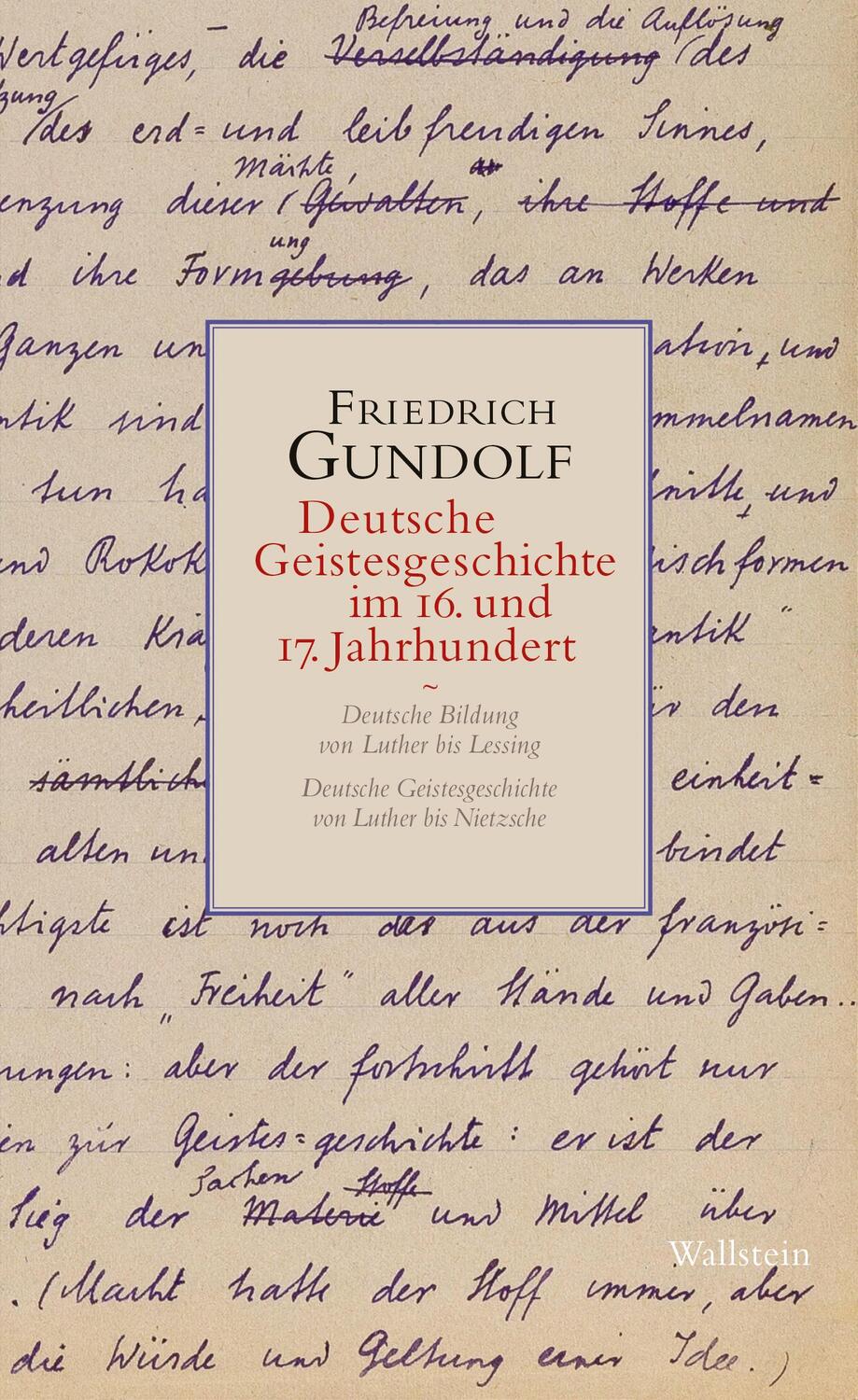Cover: 9783835351318 | Deutsche Geistesgeschichte im 16. und 17. Jahrhundert | Gundolf | Buch