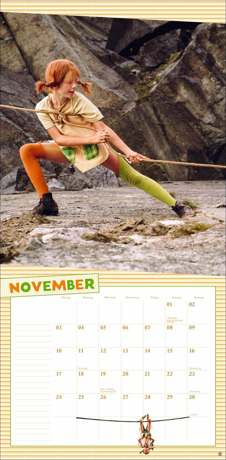 Bild: 9783756405527 | Pippi Langstrumpf Broschurkalender 2025 | Astrid Lindgren | Kalender