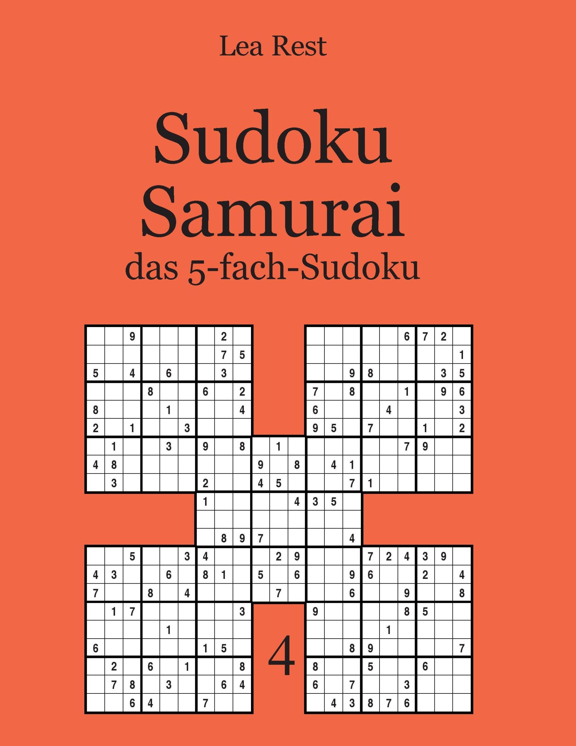 Cover: 9783954976676 | Sudoku Samurai | das 5-fach-Sudoku 4 | Lea Rest | Taschenbuch | 104 S.