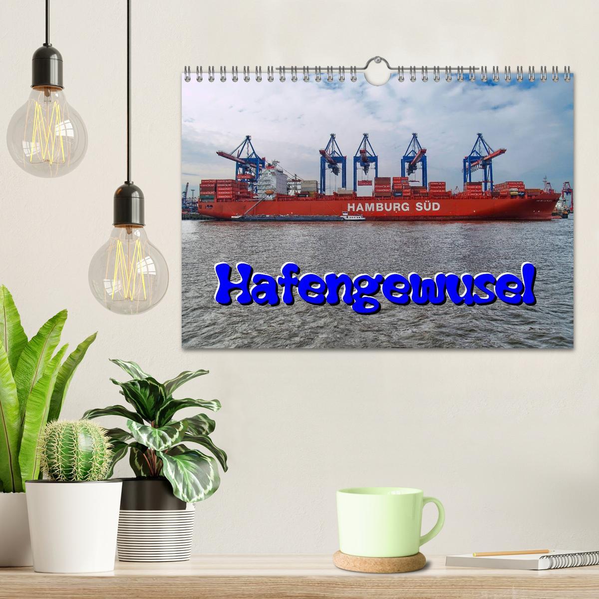 Bild: 9783435750306 | Hafengewusel (Wandkalender 2025 DIN A4 quer), CALVENDO Monatskalender