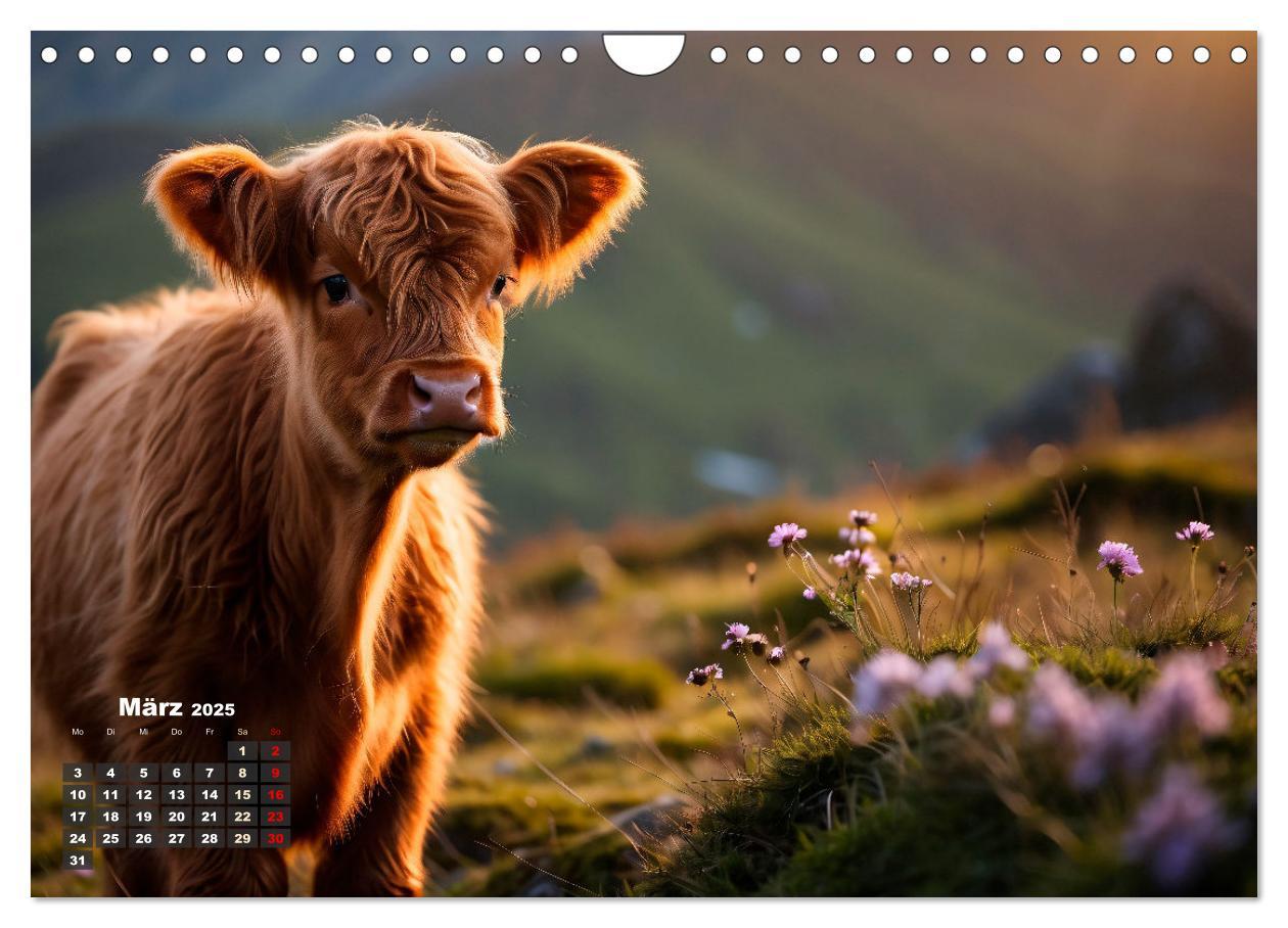 Bild: 9783383836398 | Highland Kühe (Wandkalender 2025 DIN A4 quer), CALVENDO Monatskalender