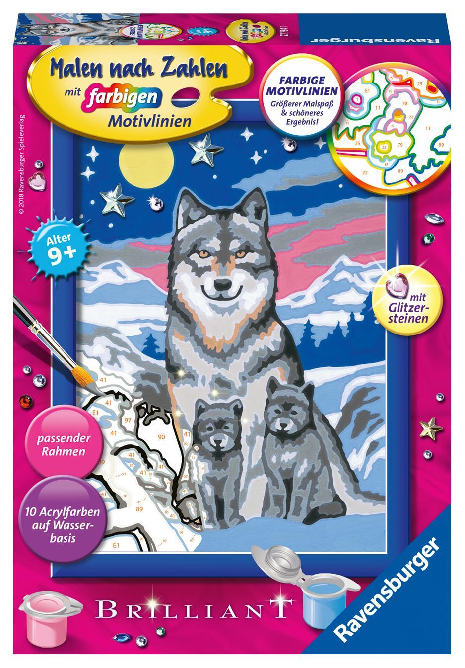 Cover: 4005556277841 | Ravensburger Malen nach Zahlen 27784 - Süße Wolfsfamilie - Kinder...